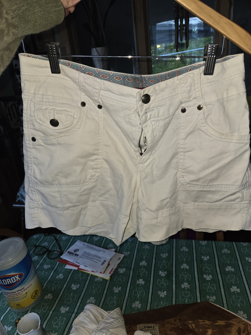 Love Reign White Cargo-Style Womens Shorts